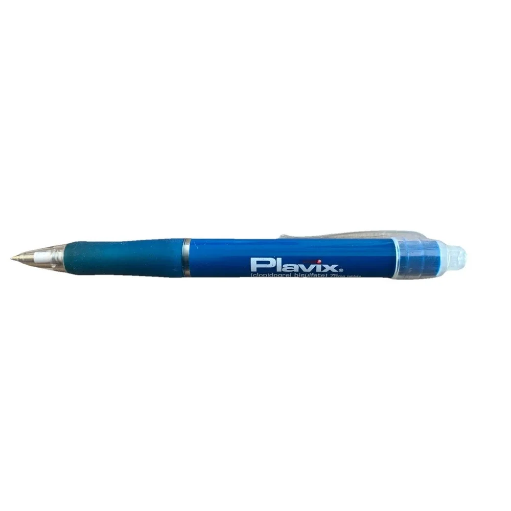 Vintage Drug Rep Promo PLAVIX® Ballpoint Pen collectible Doesn't Write Needs Ink